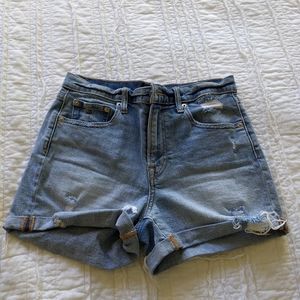 Gap HighRise Distressed Denim Shorts Sz 27 R